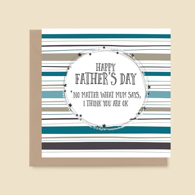 I Think You Are OK Fathers Day Card - House of Cards