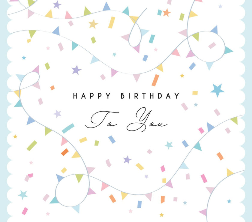 Ditsy Bunting Birthday Card