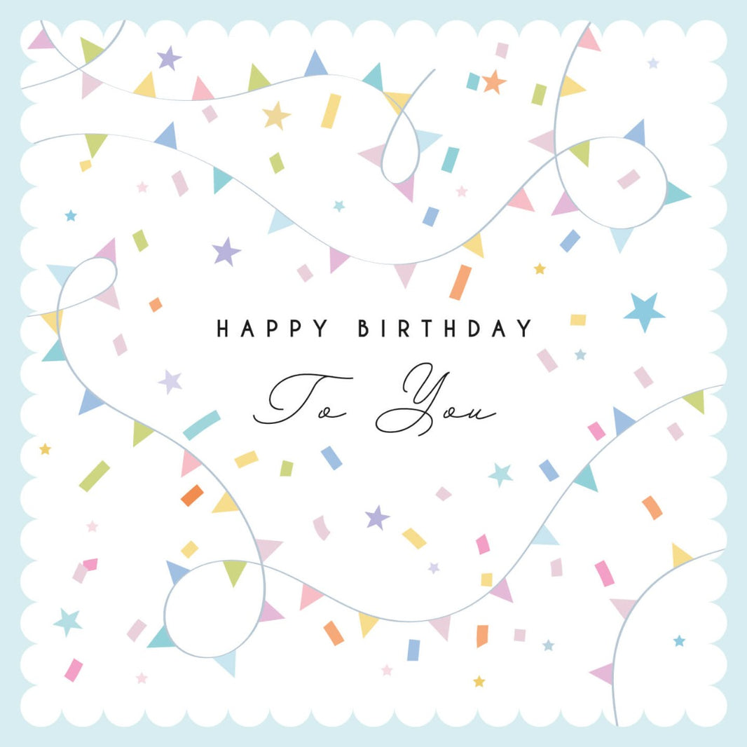 Ditsy Bunting Birthday Card