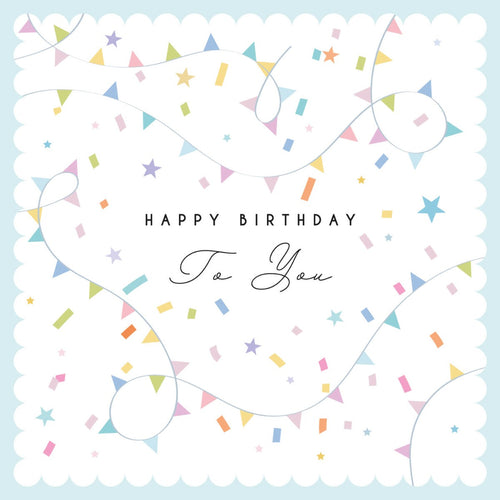 Ditsy Bunting Birthday Card