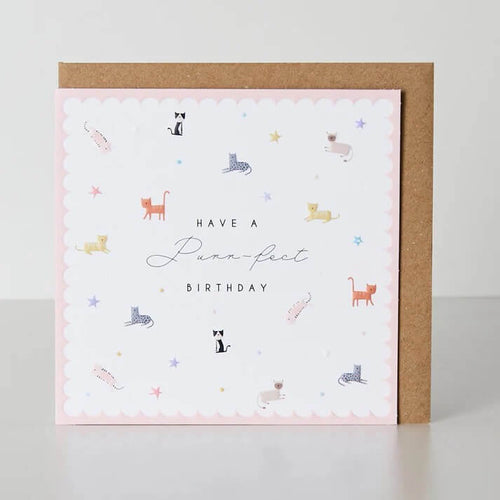 Ditsy Cats Birthday Card
