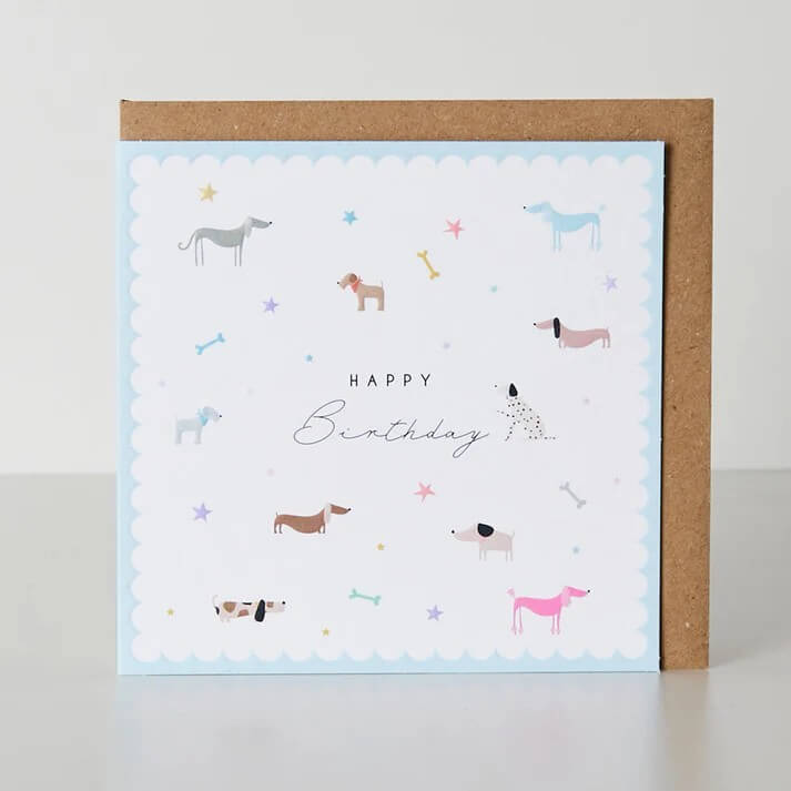 Ditsy Dogs Birthday Card
