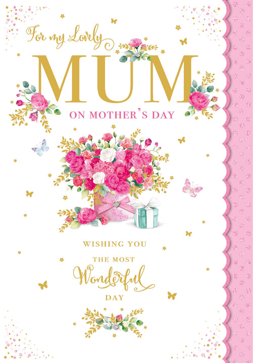 Pink Flower Bouquet Mothers Day Car