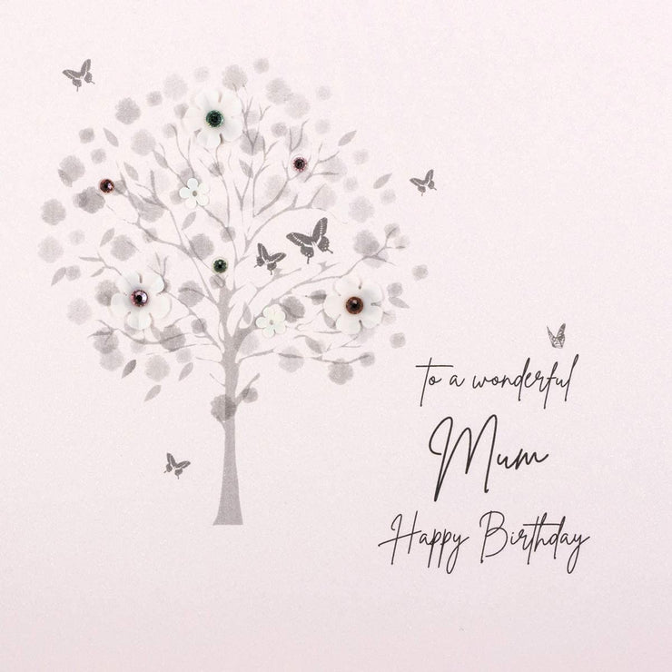 Butterfly Tree Wonderful Mum Birthday Card