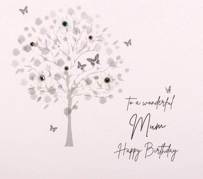 Butterfly Tree Wonderful Mum Birthday Card