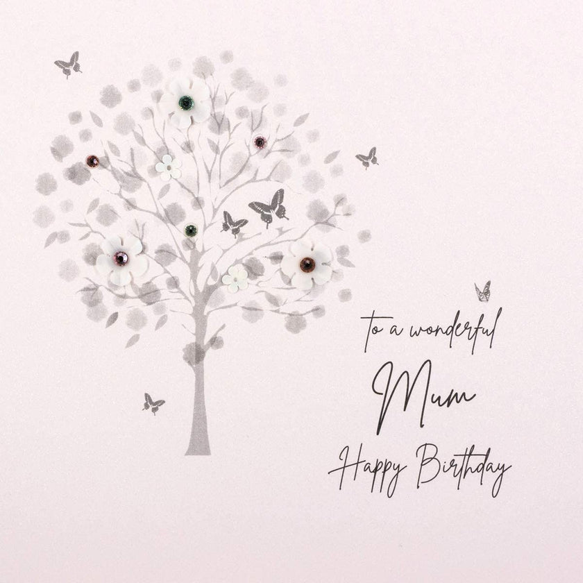 Butterfly Tree Wonderful Mum Birthday Card