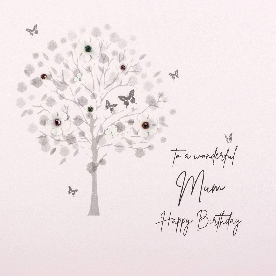 Butterfly Tree Wonderful Mum Birthday Card