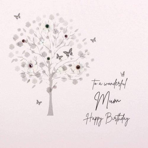 Butterfly Tree Wonderful Mum Birthday Card