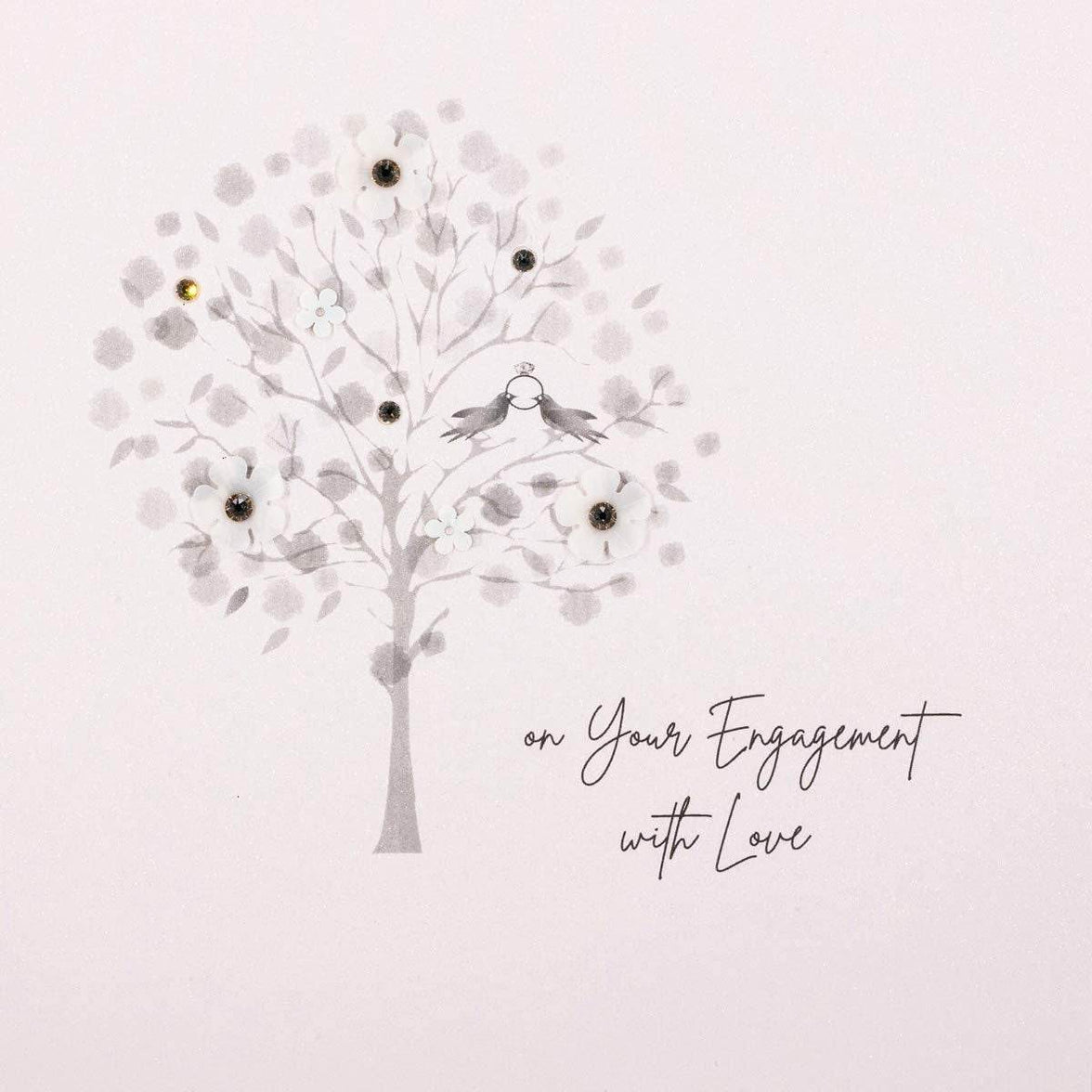 On Your Engagement Tree Greetings Card - House of Cards