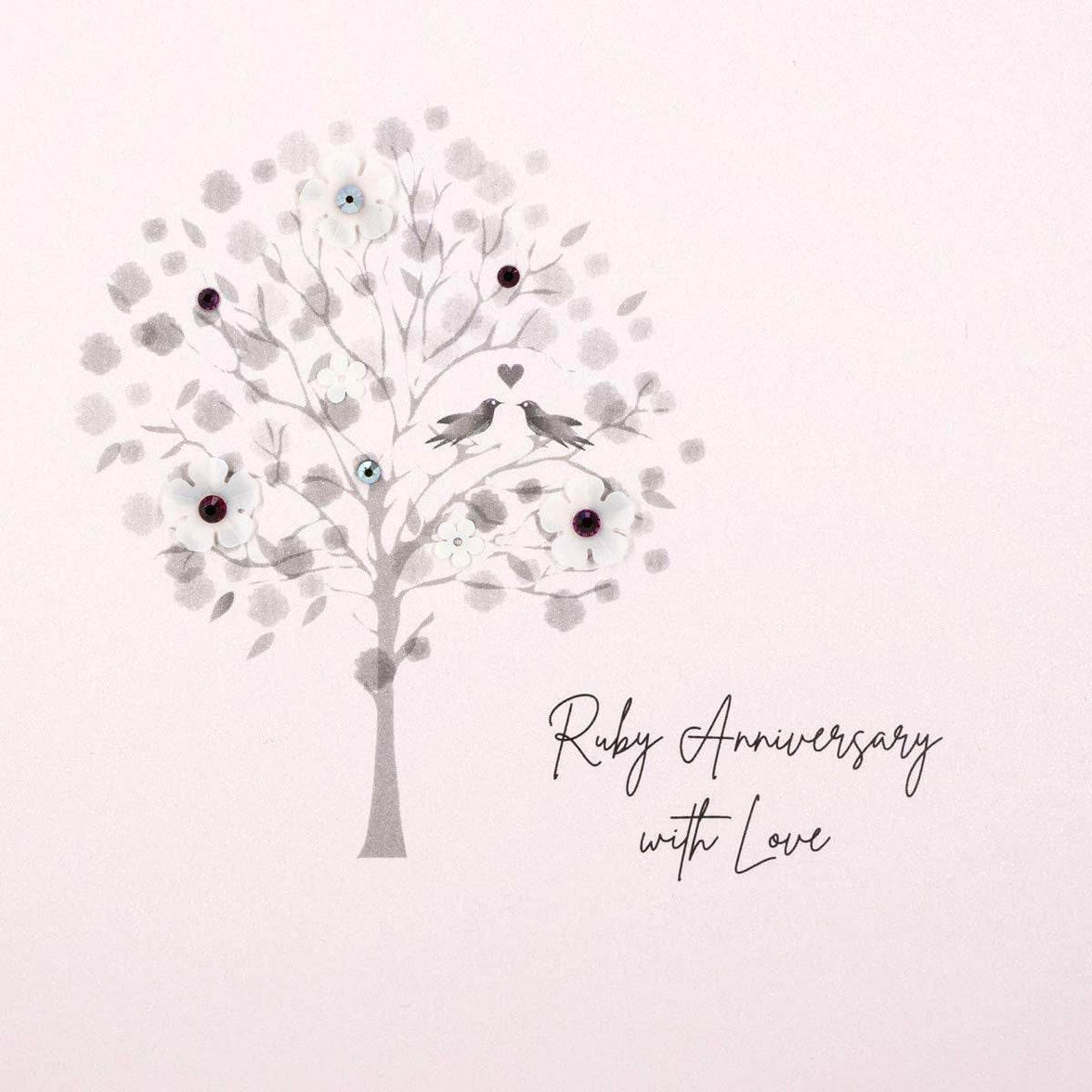 Ruby Anniversary With Love Greetings Card - House of Cards