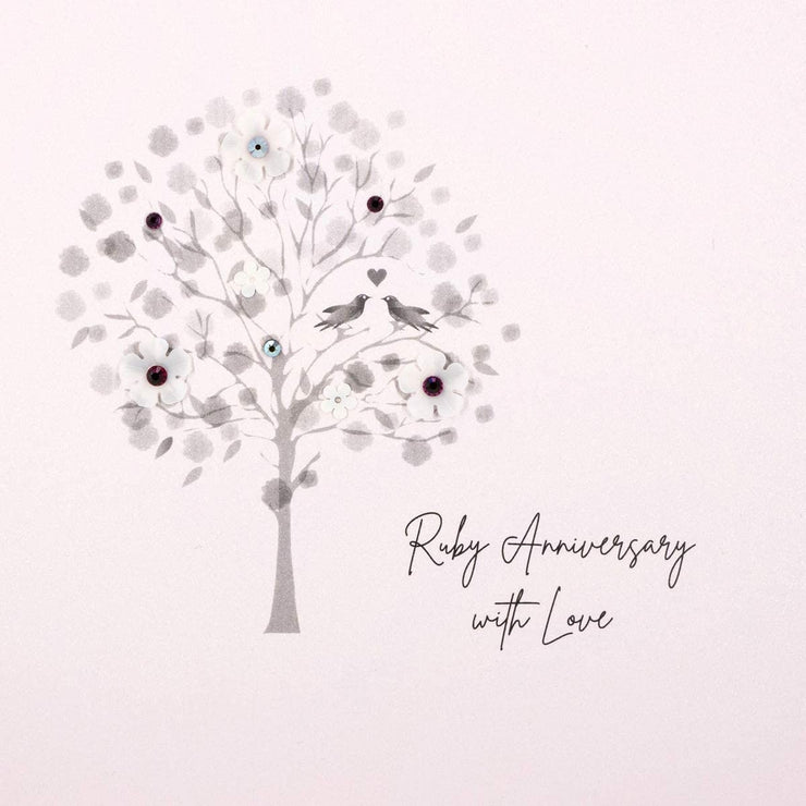Ruby Anniversary With Love Greetings Card