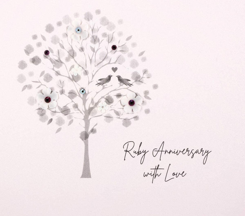 Ruby Anniversary With Love Greetings Card