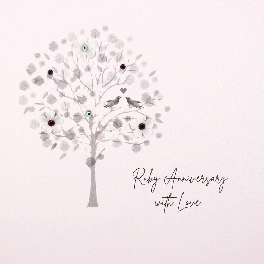 Ruby Anniversary With Love Greetings Card