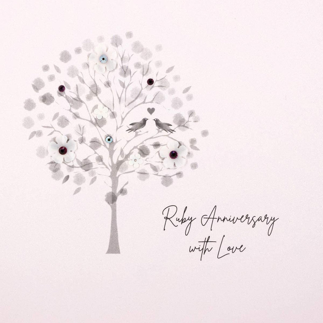 Ruby Anniversary With Love Greetings Card