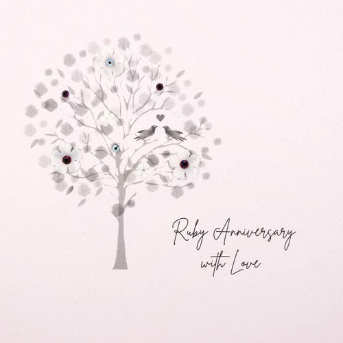 Ruby Anniversary With Love Greetings Card