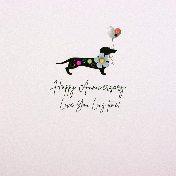 Happy Anniversary Sausage Dog Greetings Card