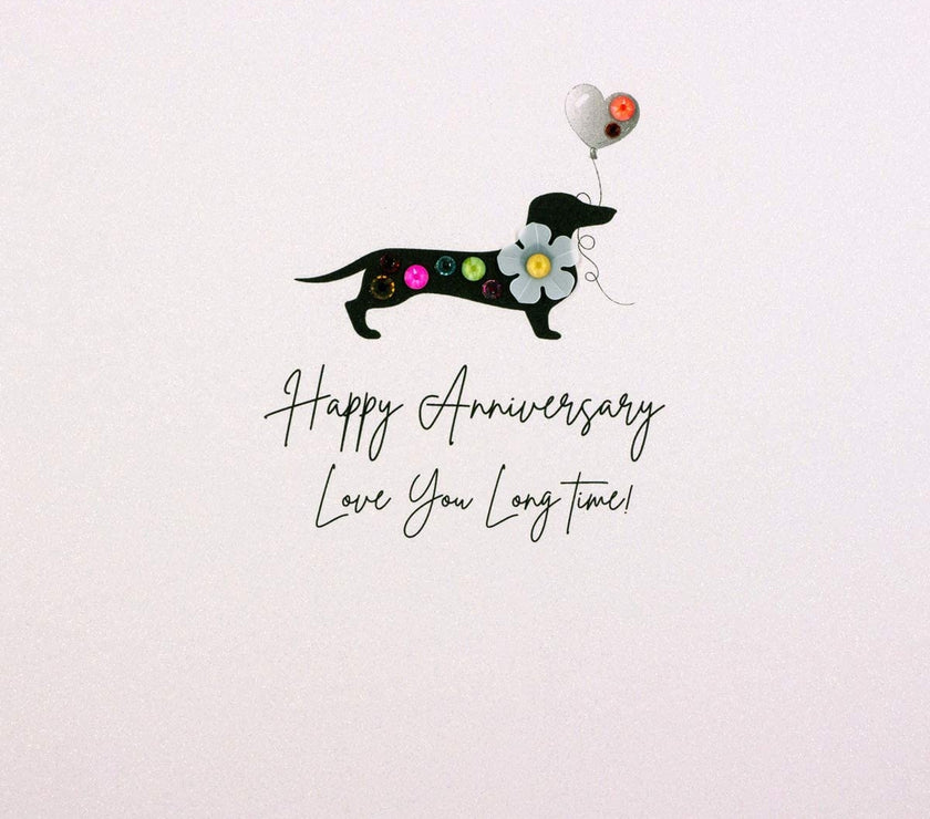 Happy Anniversary Sausage Dog Greetings Card