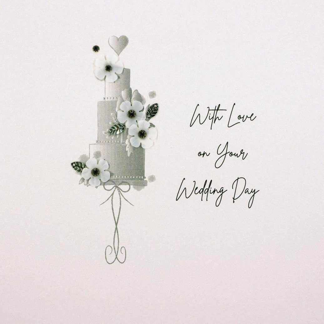 With Love Wedding Day Cake Greetings Card - House of Cards