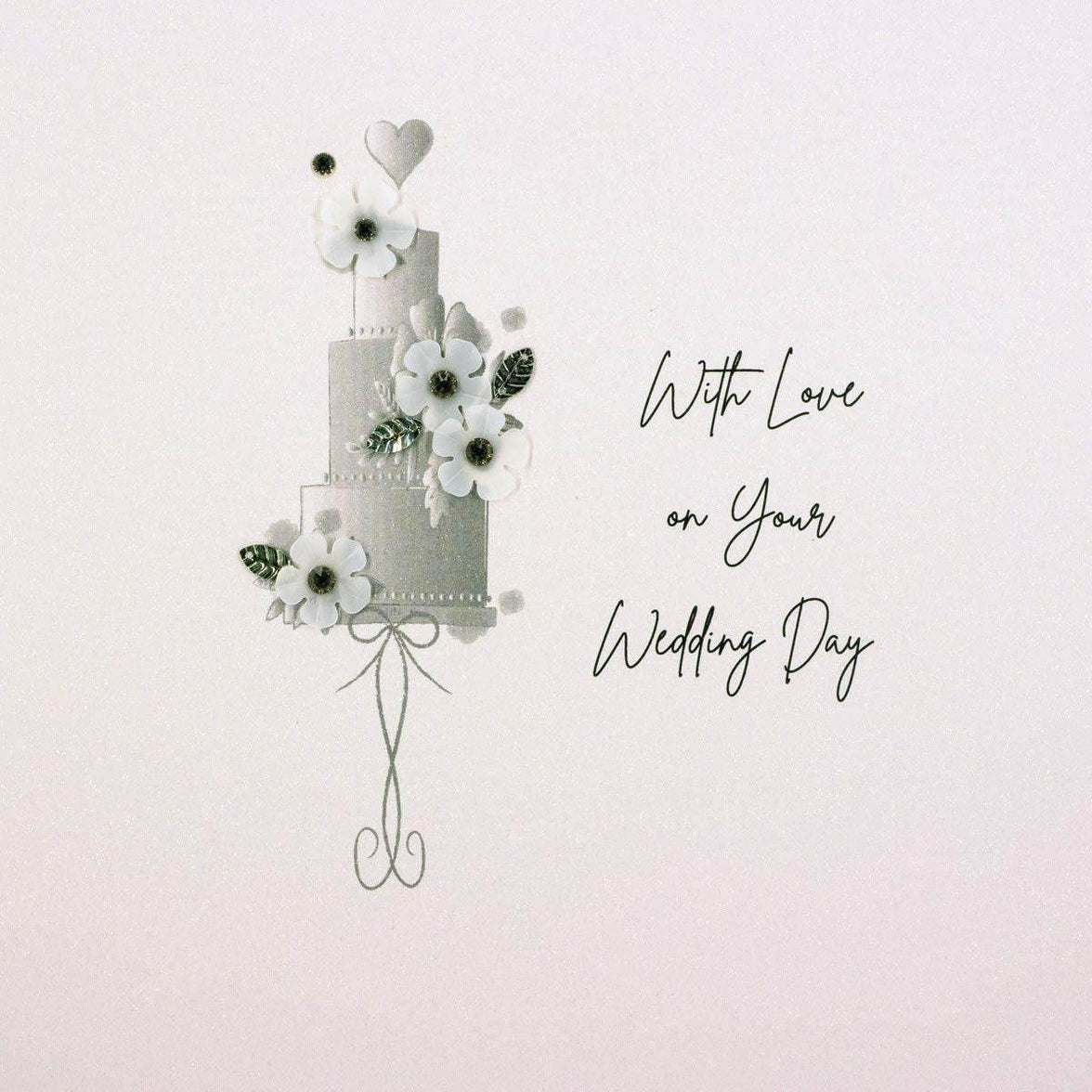 With Love Wedding Day Cake Greetings Card - House of Cards