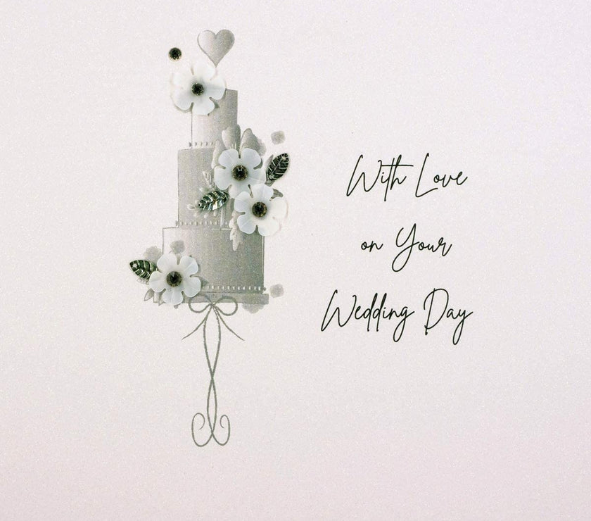 With Love Wedding Day Cake Greetings Card