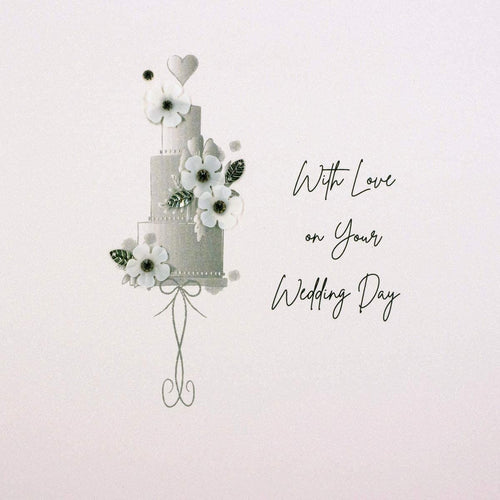 With Love Wedding Day Cake Greetings Card