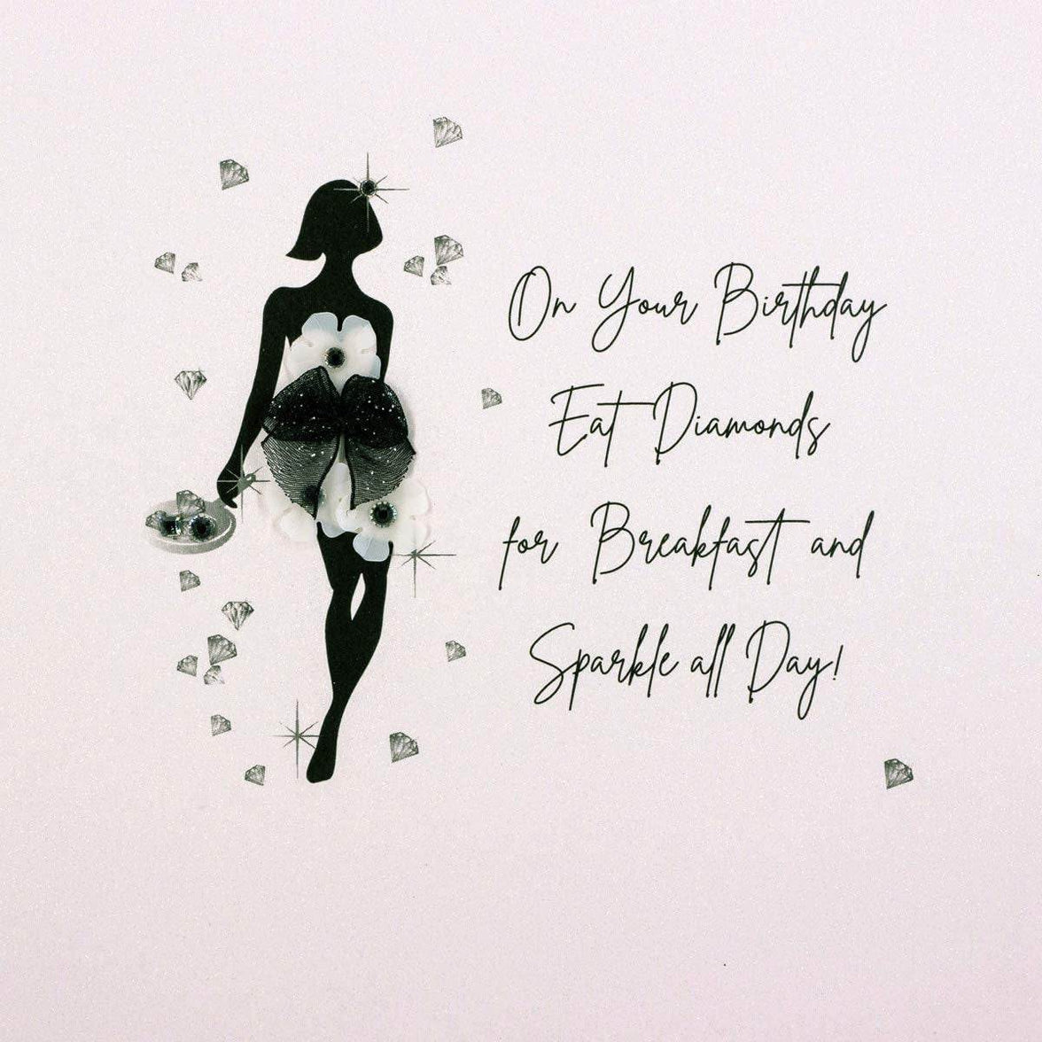 Eat Diamonds For Breakfast Birthday Card - House of Cards