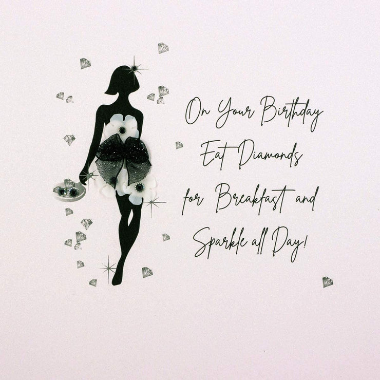 Eat Diamonds For Breakfast Birthday Card