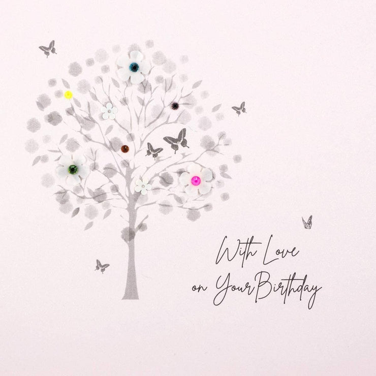 Tree With Love on your Birthday Card