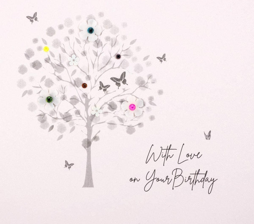 Tree With Love on your Birthday Card