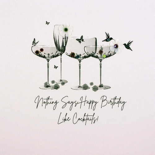 Cocktails Happy Birthday Card