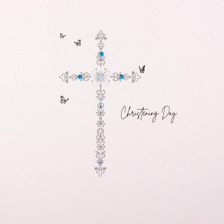 Christening Day Cross Greetings Card