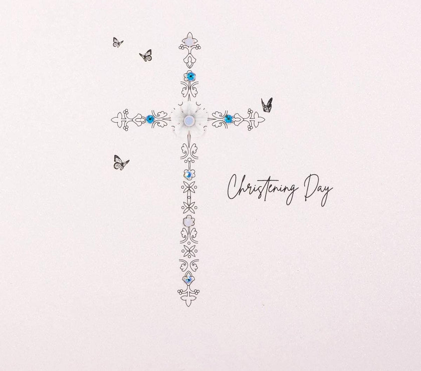 Christening Day Cross Greetings Card