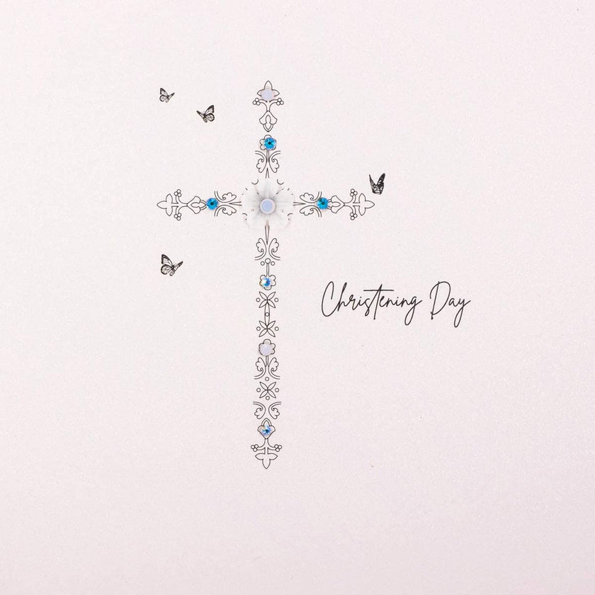 Christening Day Cross Greetings Card