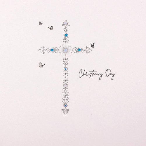 Christening Day Cross Greetings Card