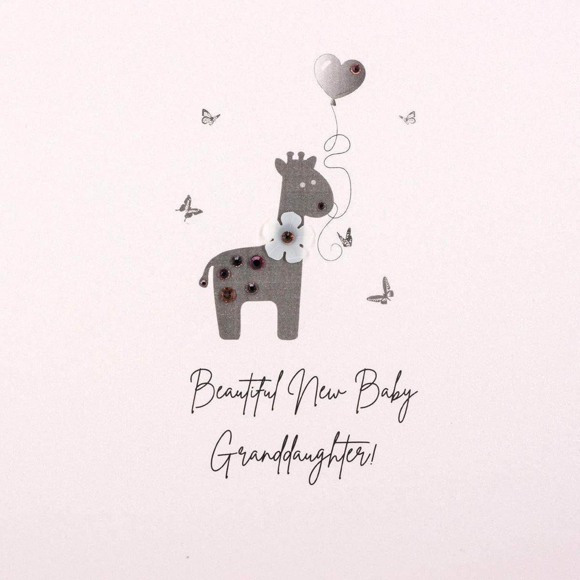 Granddaughter Giraffe New Baby Card - House of Cards