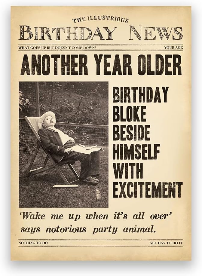 Beside Himself with Excitement Birthday Card