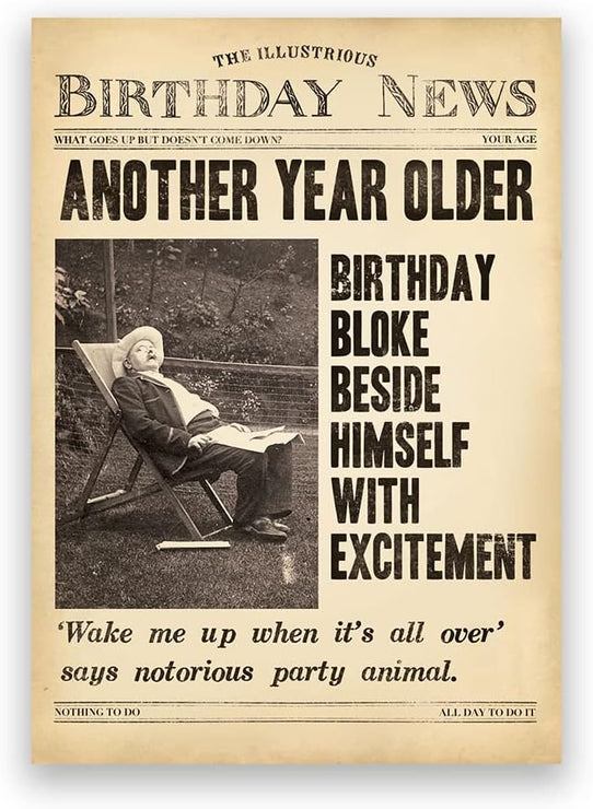 Beside Himself with Excitement Birthday Card
