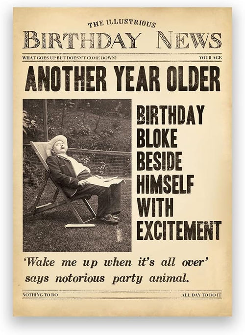 Beside Himself with Excitement Birthday Card