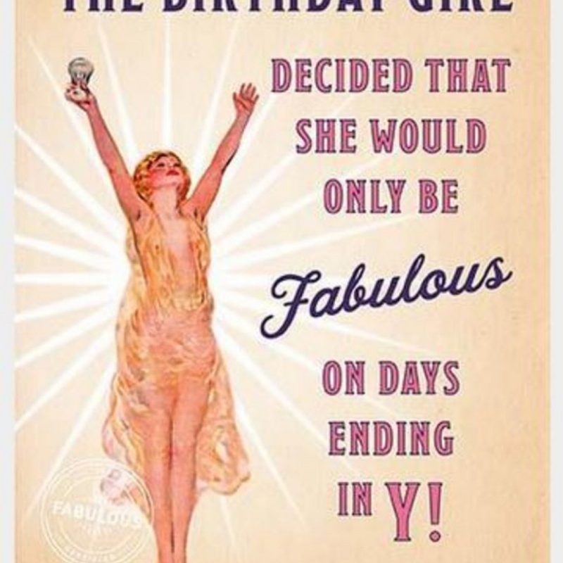 Fabulous on Days Ending Y Birthday Card