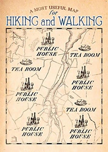 Hiking and Walking Map Birthday Card