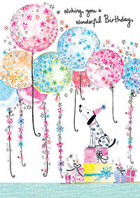 Daisy Patch Dalmatian Card Birthday Card