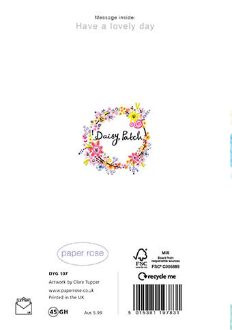 Daisy Patch Dalmatian Card Birthday Card