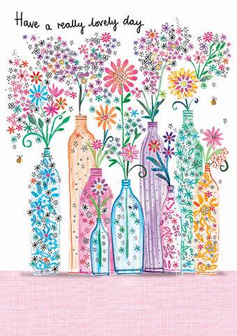 Daisy Patch Bottles Birthday Card - House of Cards