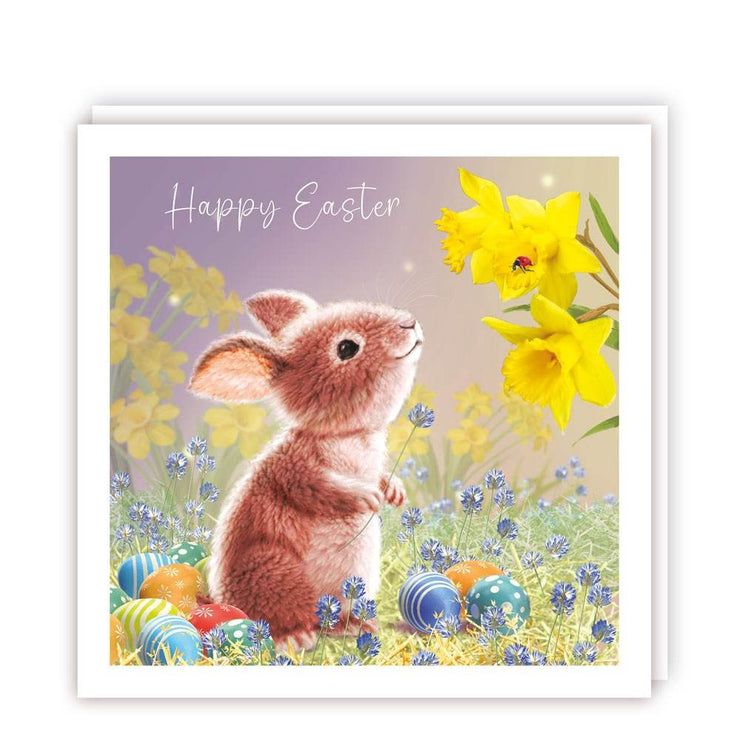Baby Bunny and Daffodil Easter Card - House of Cards