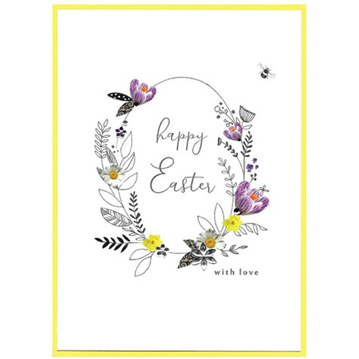 Flowers Easter Greeting Card