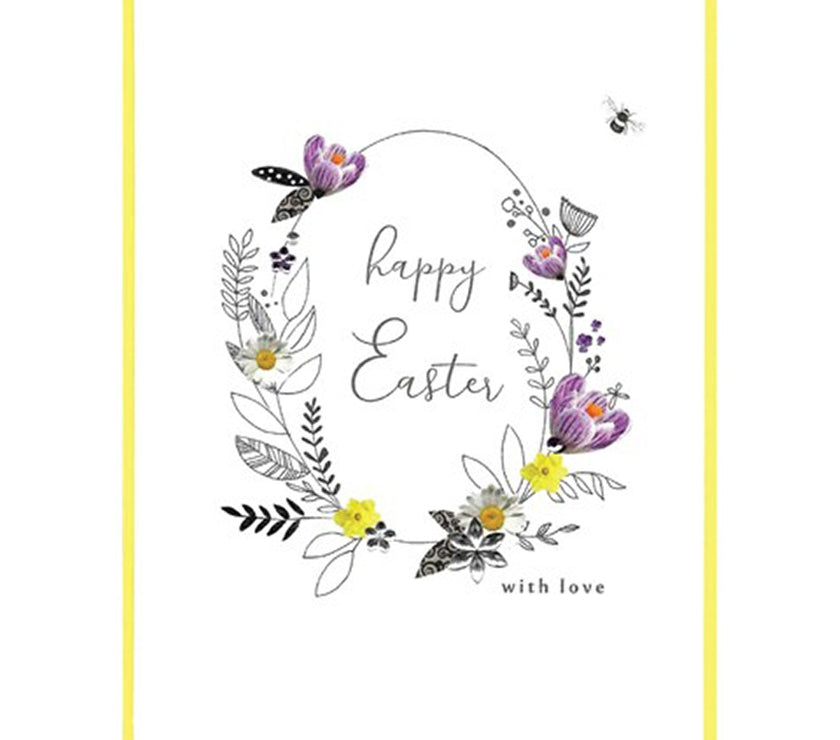Flowers Easter Greeting Card