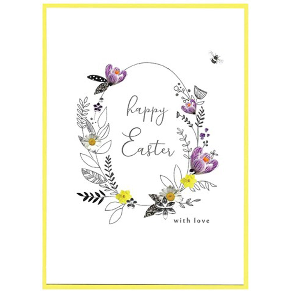 Flowers Easter Greeting Card