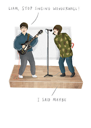 Oasis Wonderwall Birthday Card