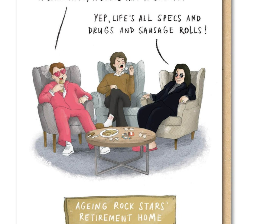 Rockstar Sausage Rolls Birthday Card