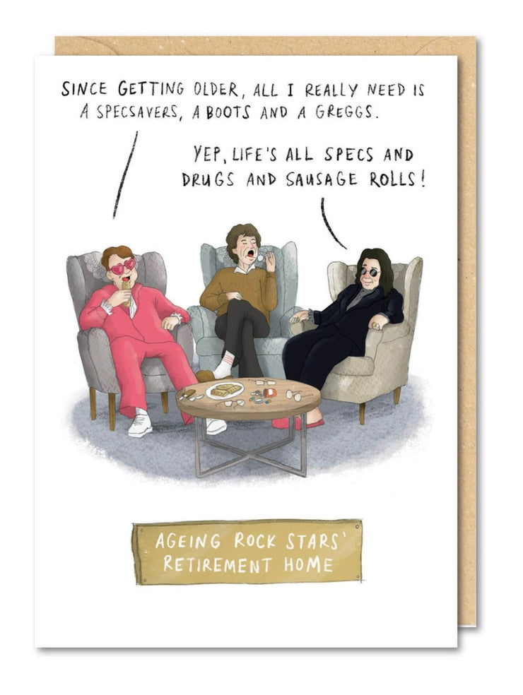 Rockstar Sausage Rolls Birthday Card